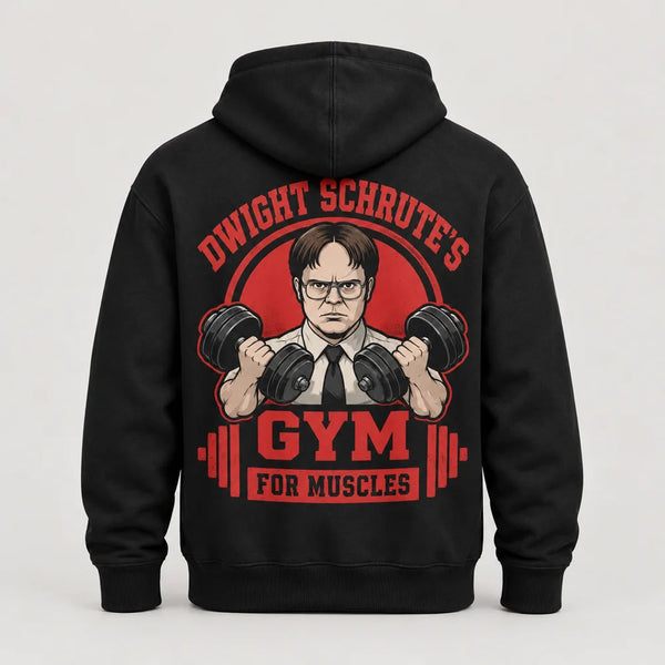 Dwight’s Gym Red Back-Print Hoodie