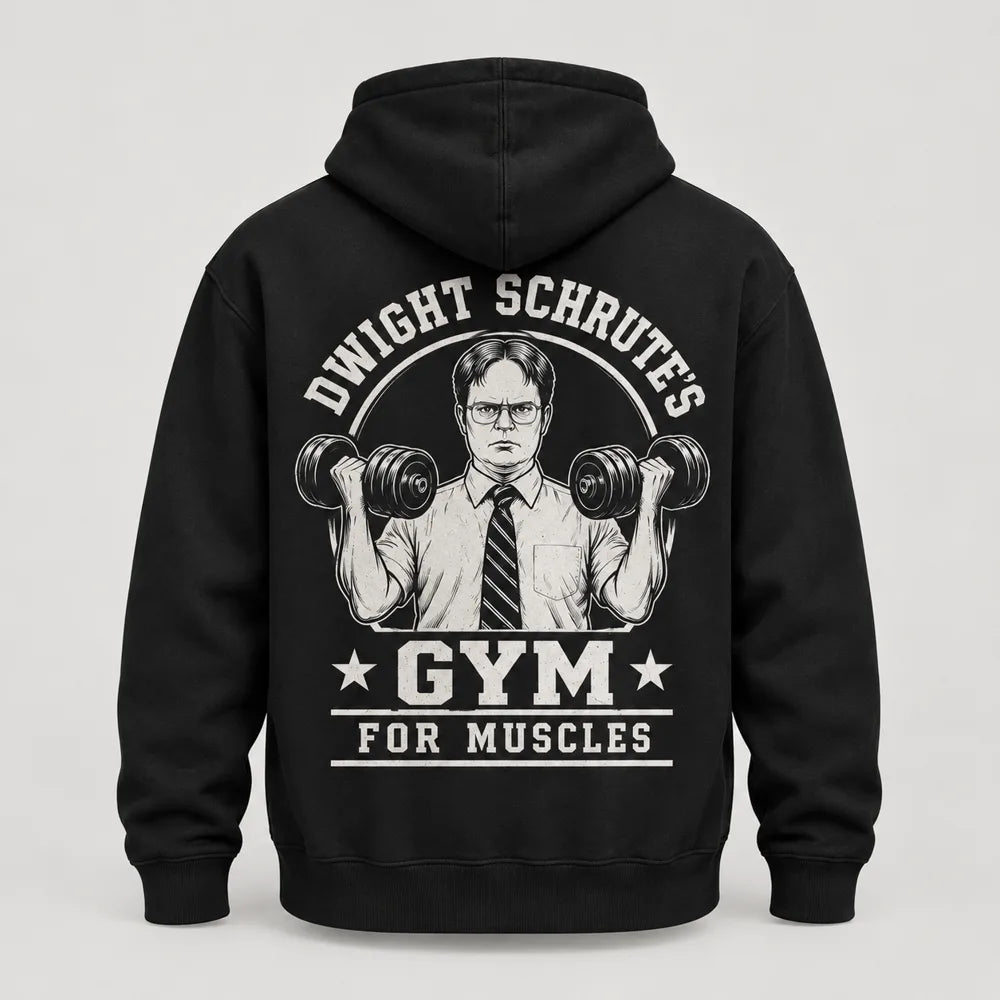 Dwight’s Gym Monochrome Back-Print Hoodie