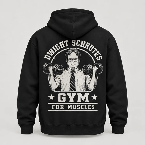Dwight’s Gym Monochrome Back-Print Hoodie