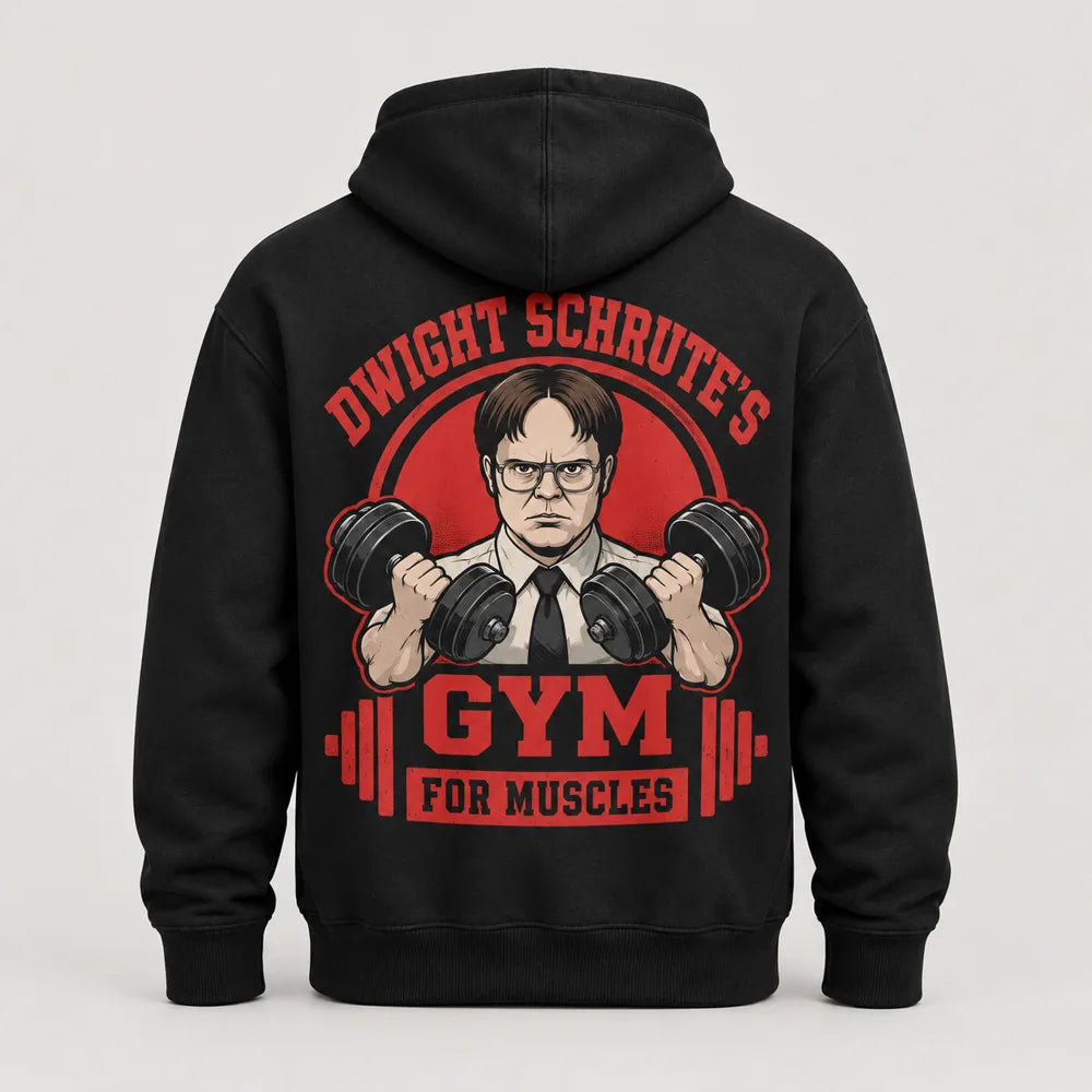 Dwight’s Gym Red Back-Print Hoodie