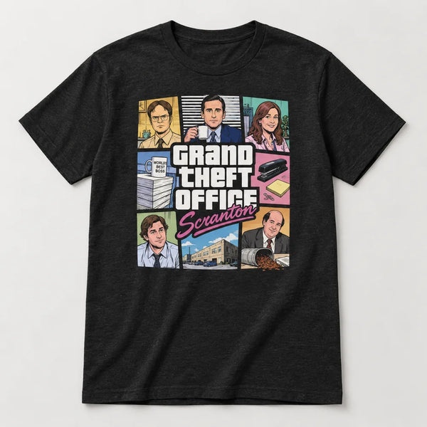 Grand Theft Office Mini-Print T-Shirt