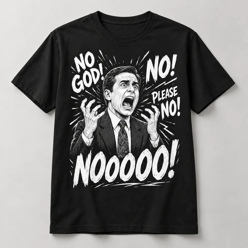 No God Please No Monochrome T-Shirt
